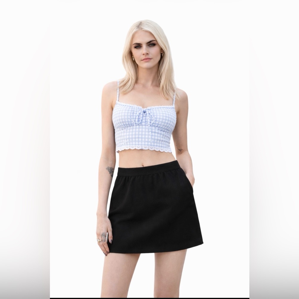 🖤5/$25 NWT XS 100% supima cotton Classic Black Women's Skirt mini dippin daisys